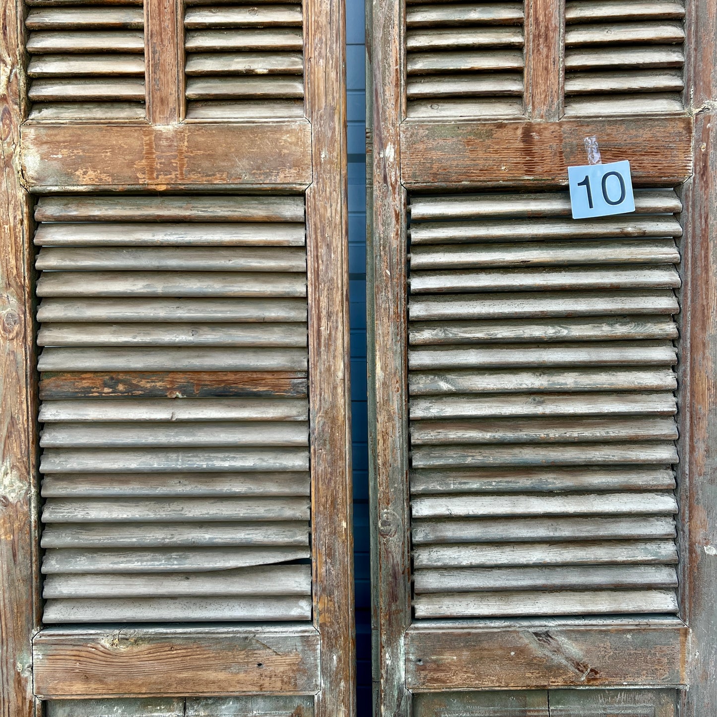 Pair of Tall French Wood Shutters
