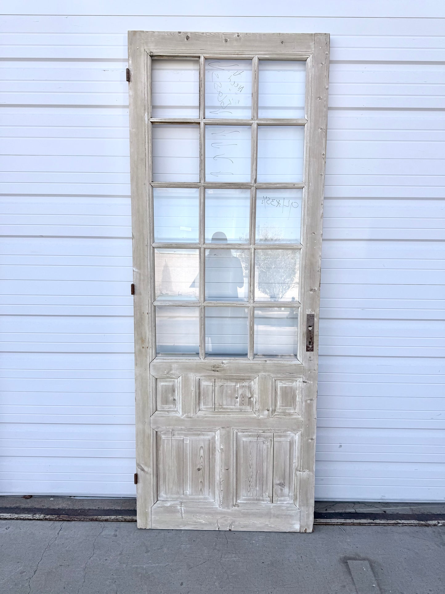 Single Washed Wood Door w/15 Lites