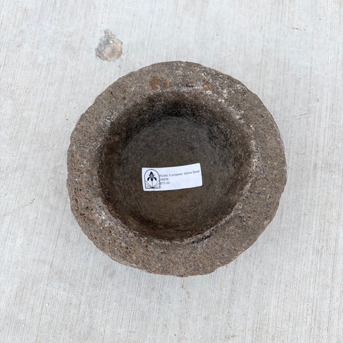 Rustic European Stone Grinding Bowl/Mortar