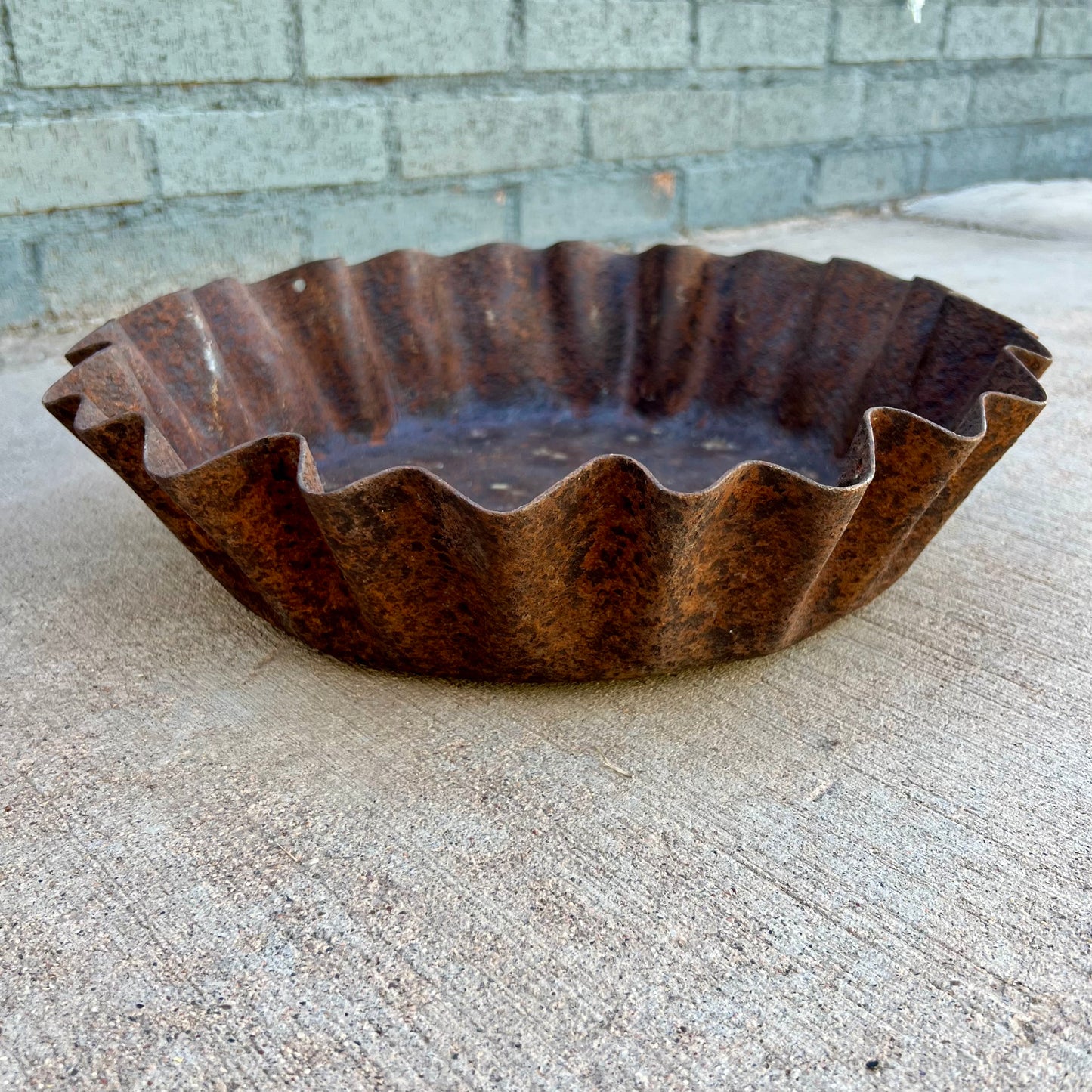 Scalloped Metal Bowl