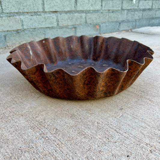 Scalloped Metal Bowl