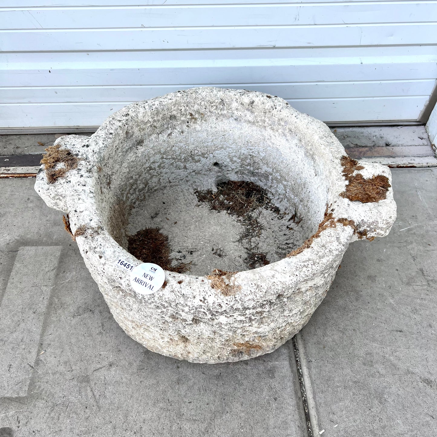 French Mortar Stone Planter