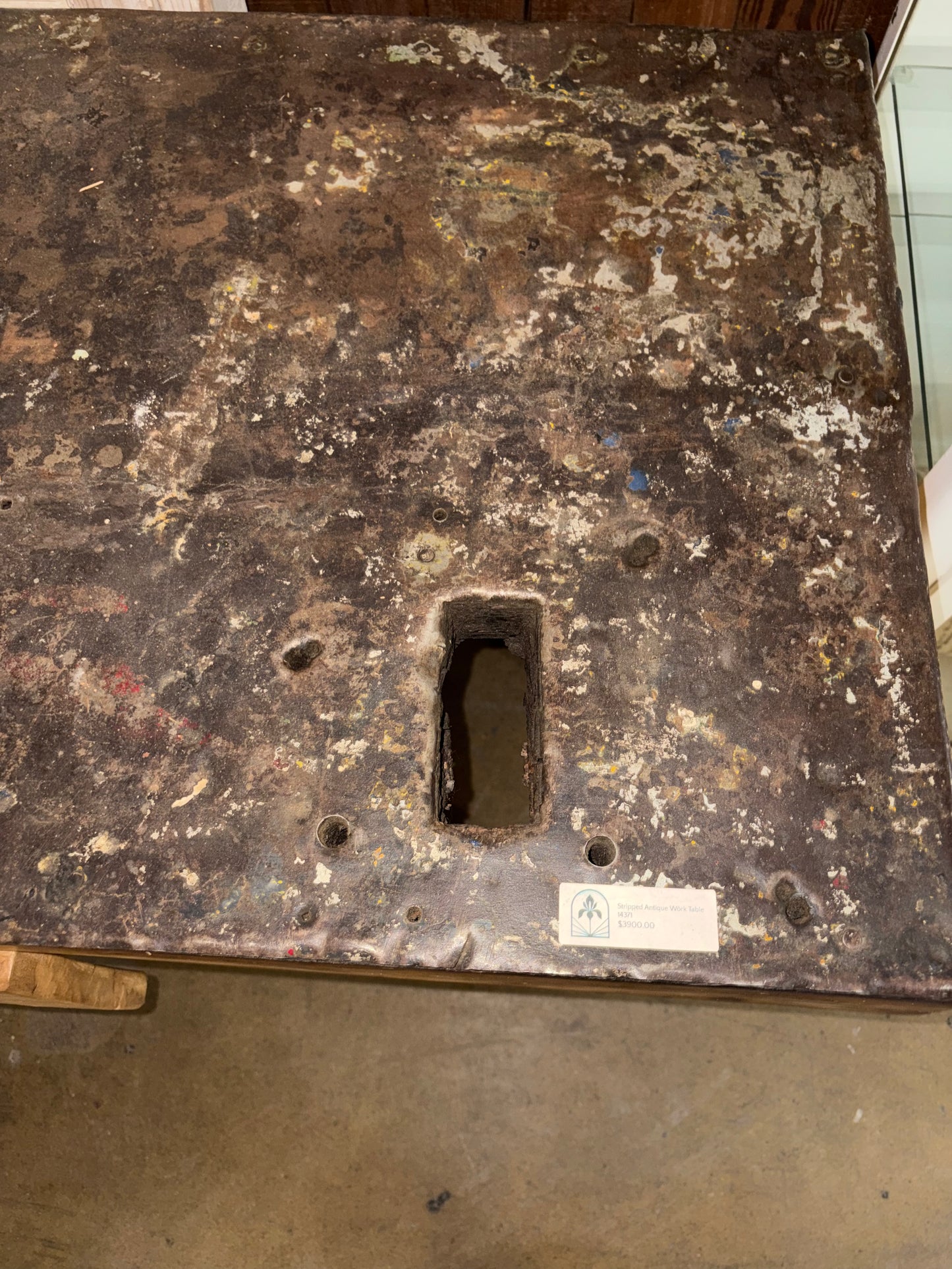 Stripped Antique Work Table