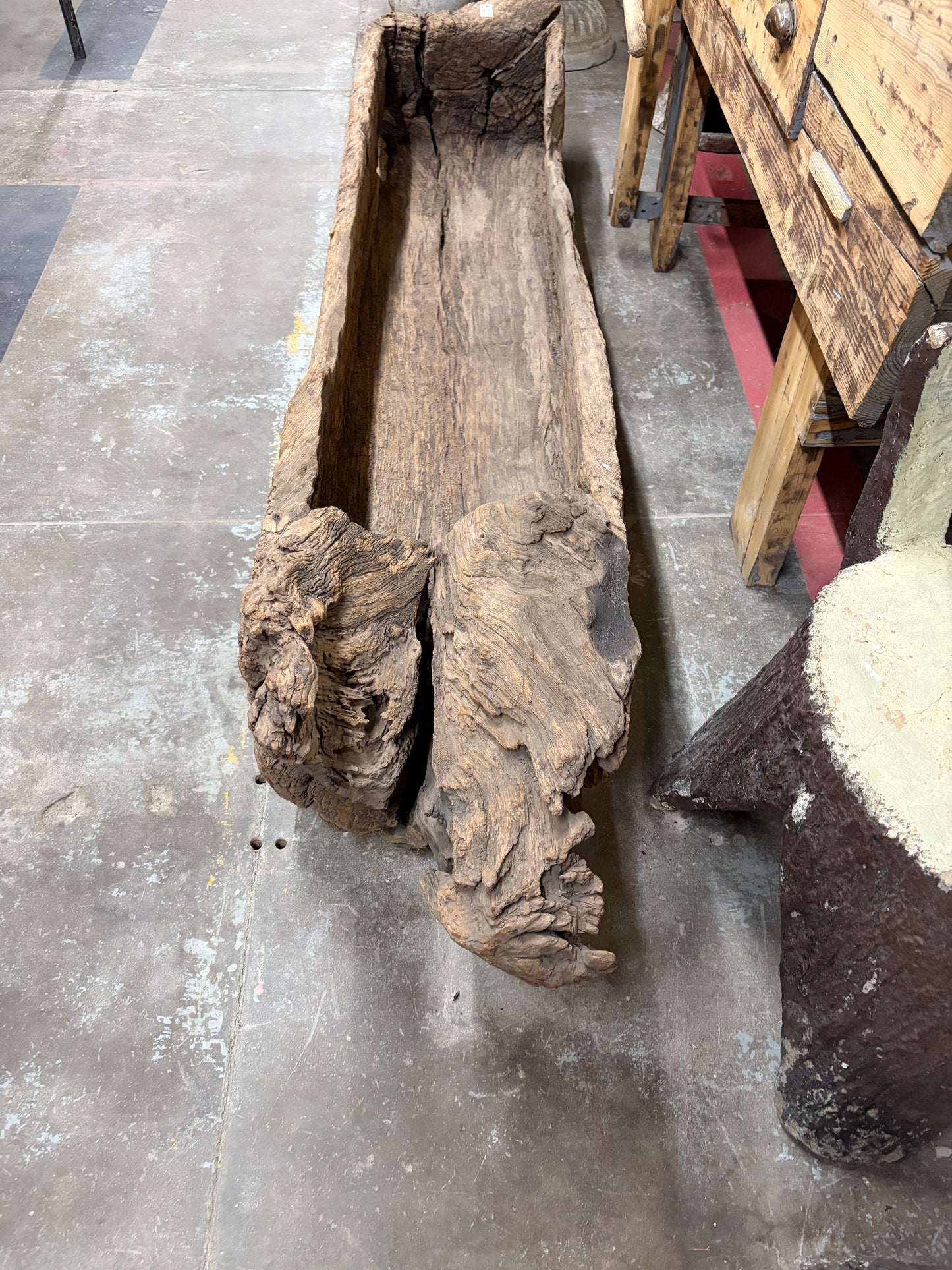 Antique Wood Trough