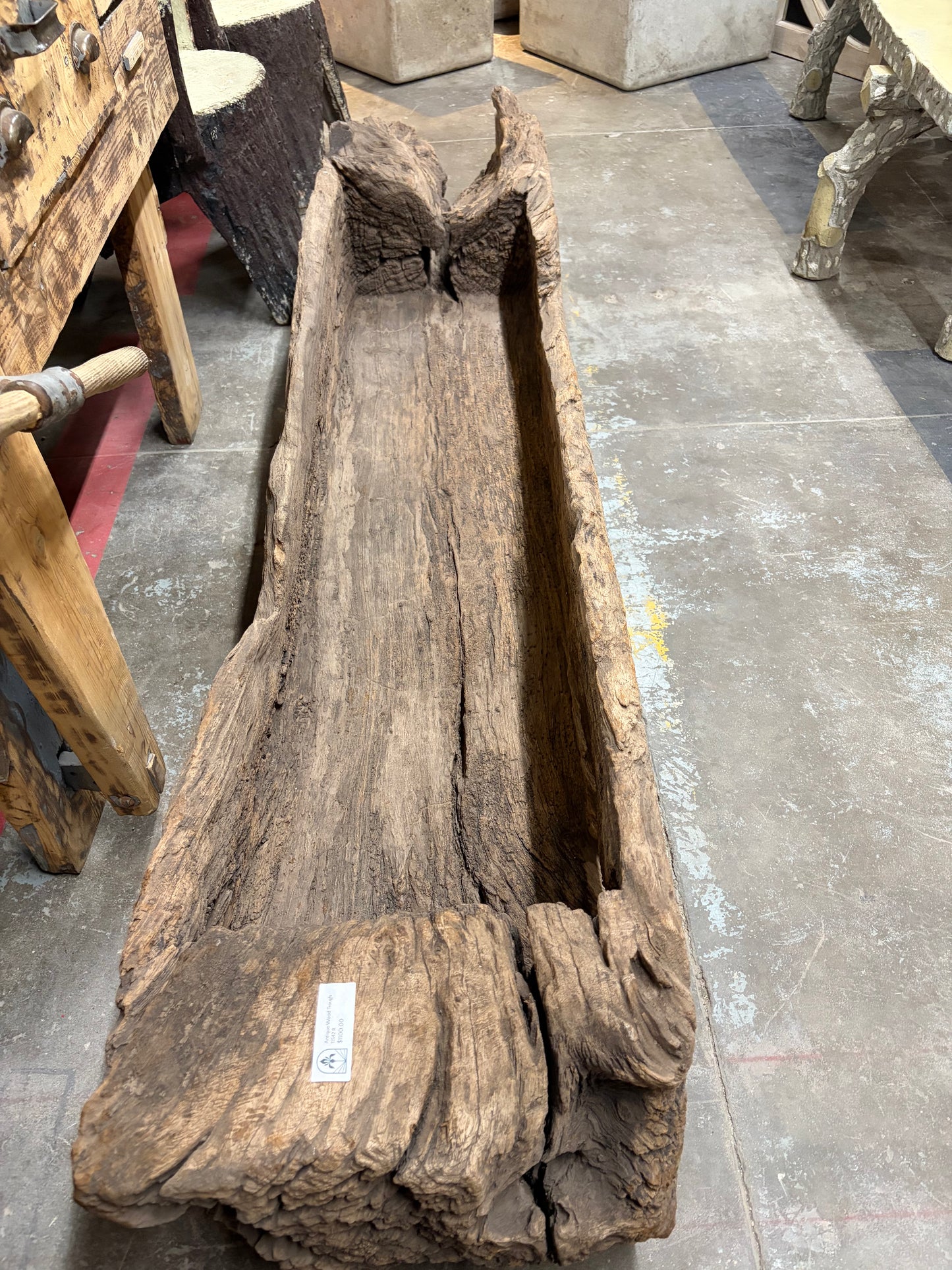 Antique Wood Trough
