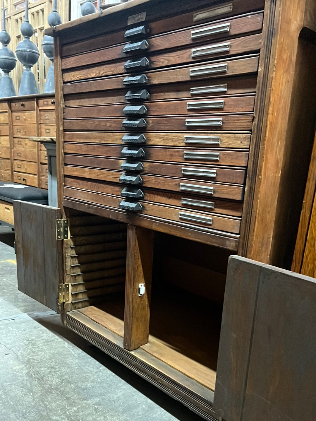 Antique Hamilton Printer's Cabinet