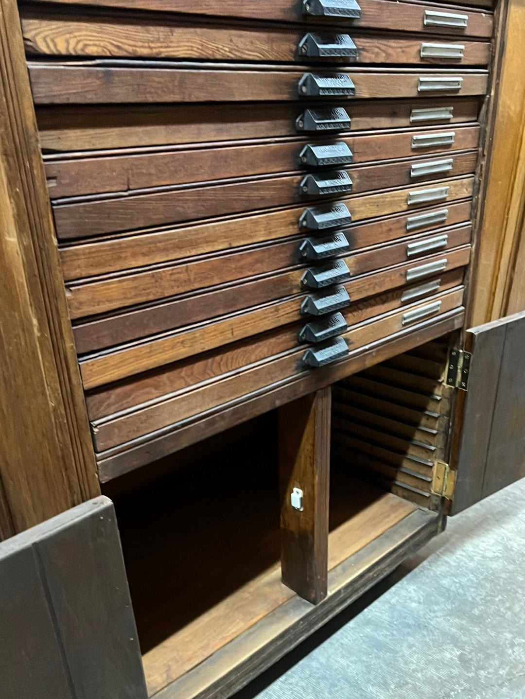 Antique Hamilton Printer's Cabinet