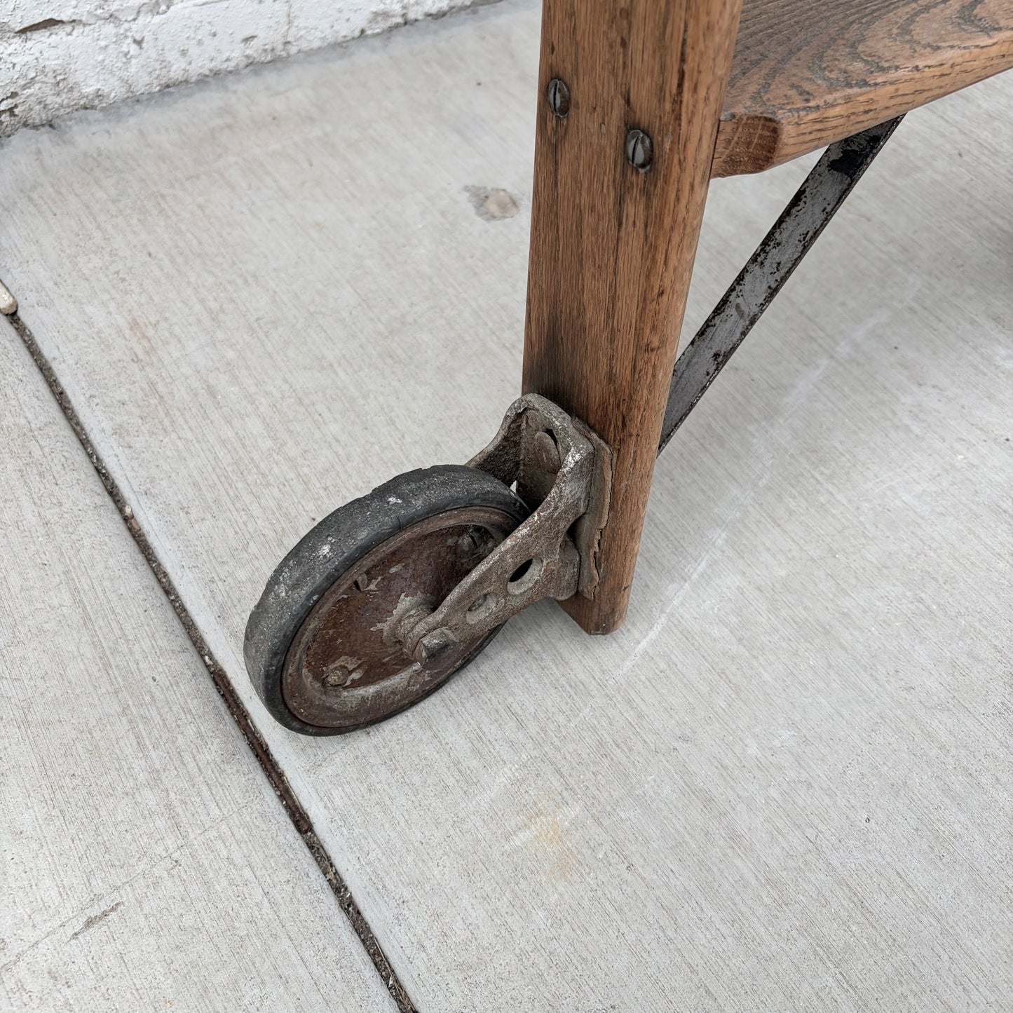 Antique Rolling Library Ladder