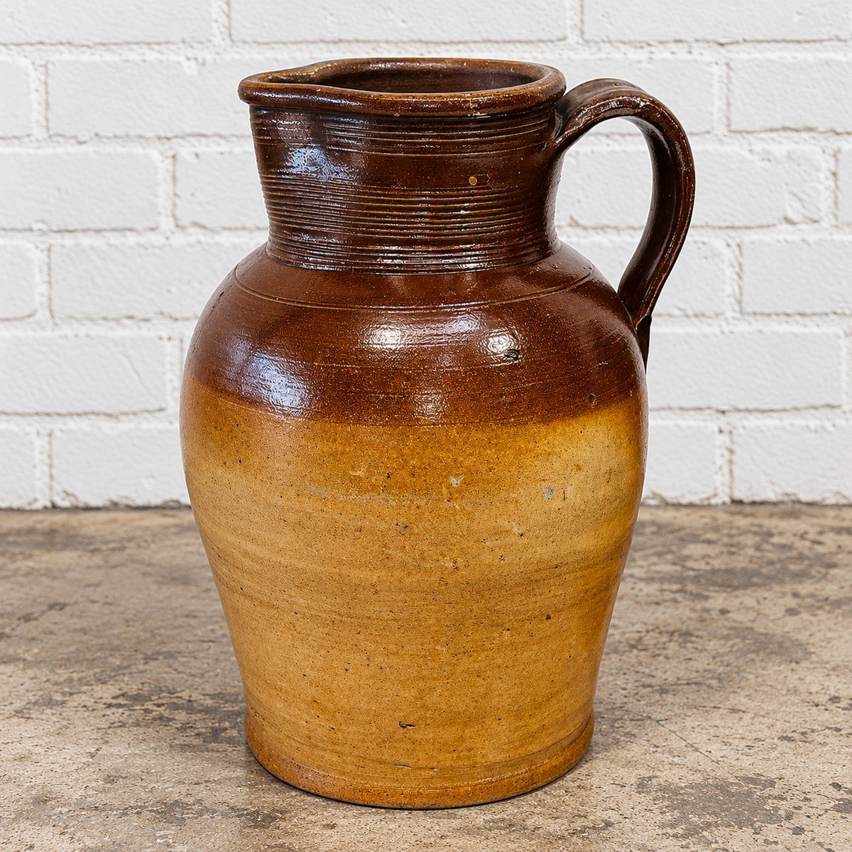 English Glazed Stoneware Jug