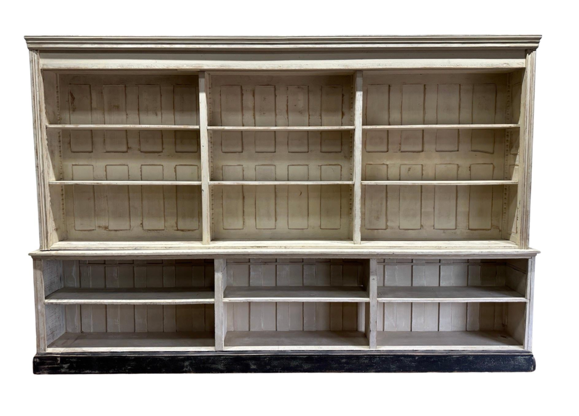 Painted 2-Piece Store Display Cabinet