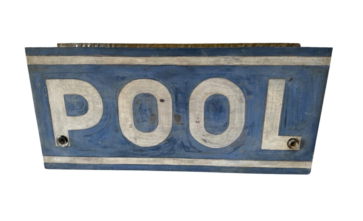 Vintage “POOL” Sign