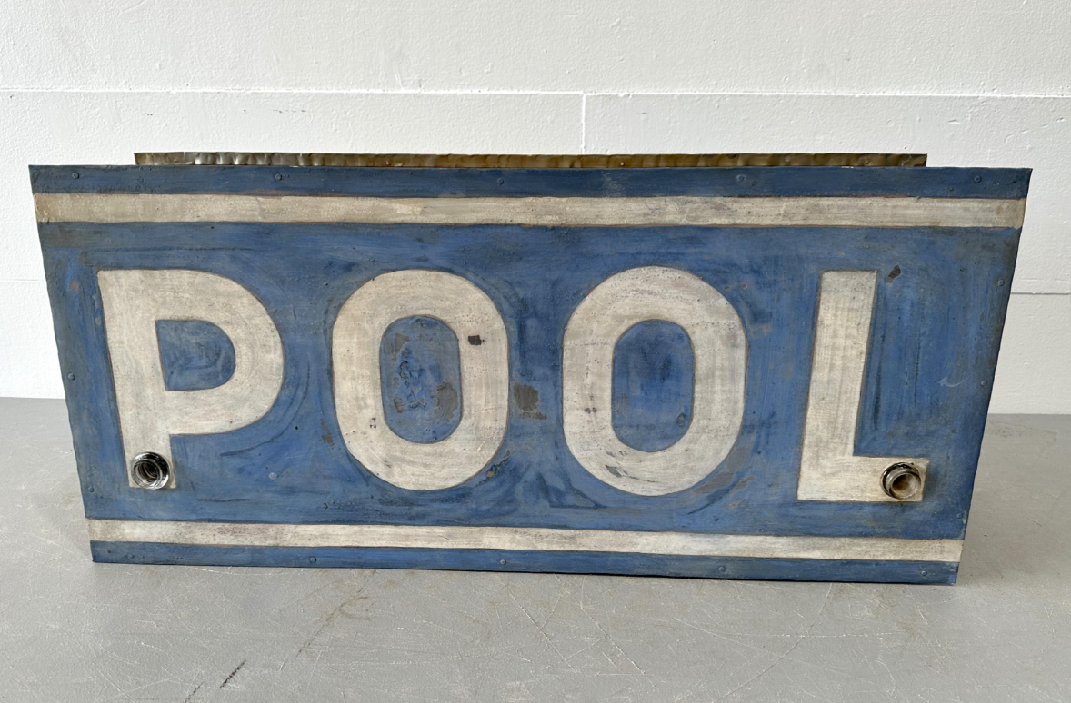 Vintage “POOL” Sign