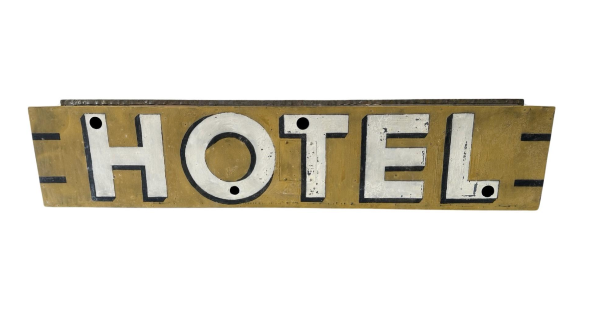 Vintage Painted Hotel Sign