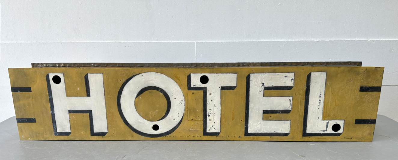 Vintage Painted Hotel Sign