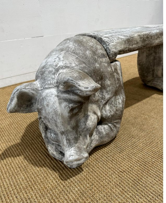 Pig bench outdoor sale