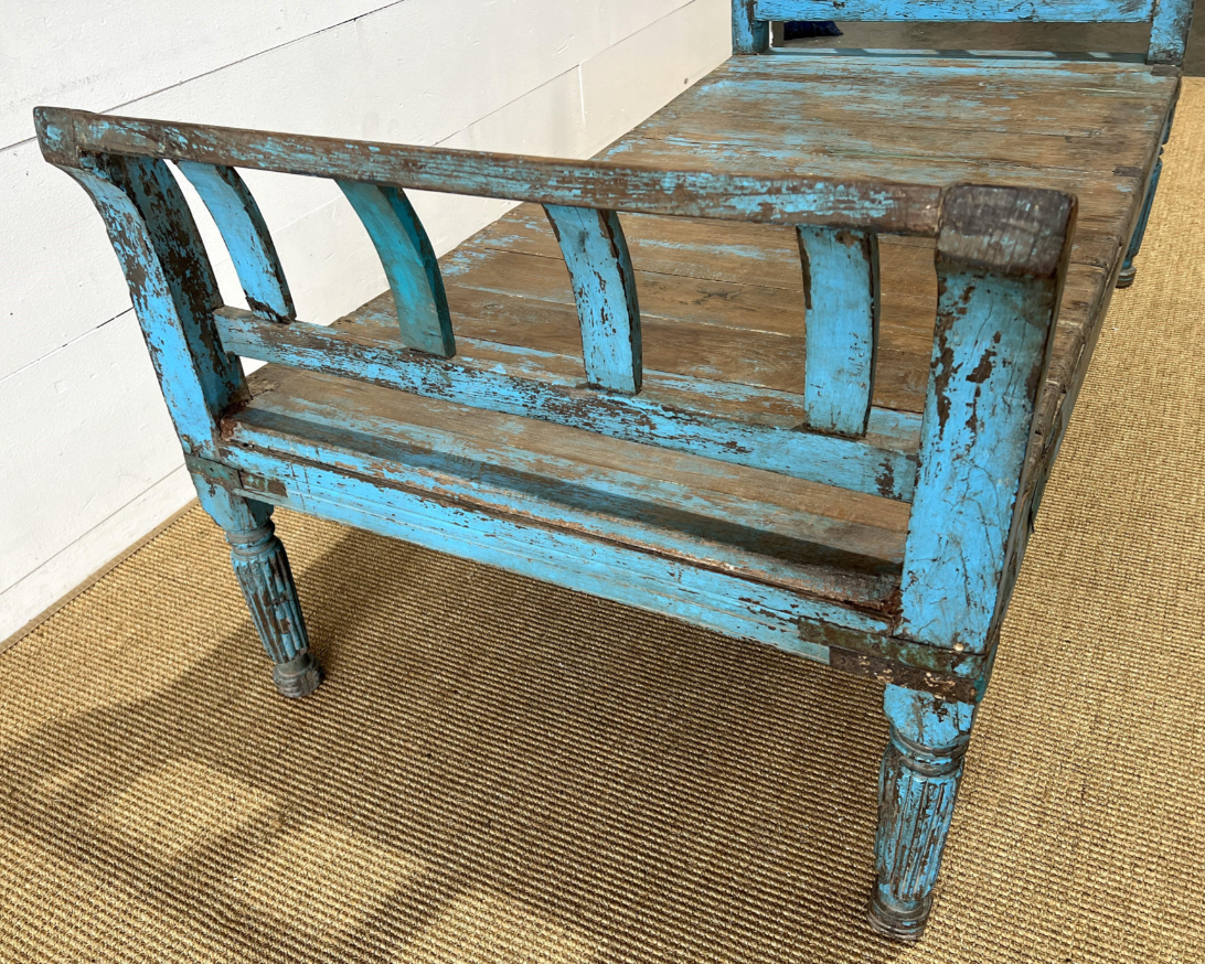 Blue Painted Wooden Daybed