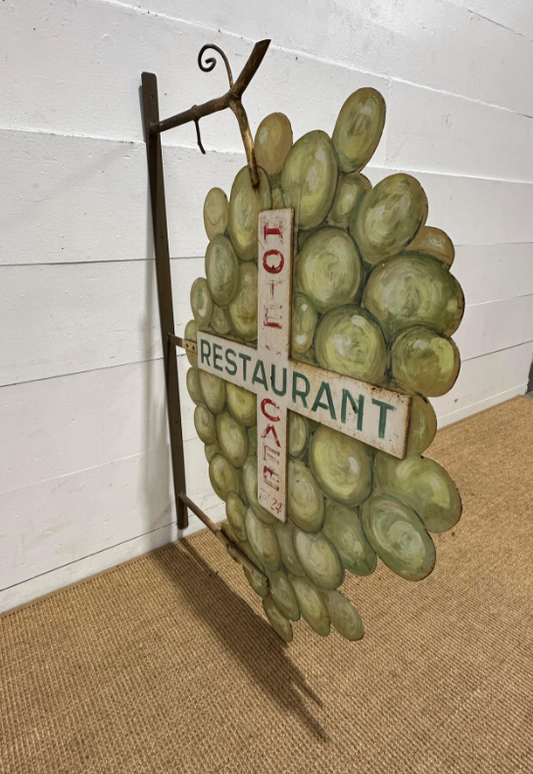 French Hotel Cafe/Restaurant Double-Sided Sign