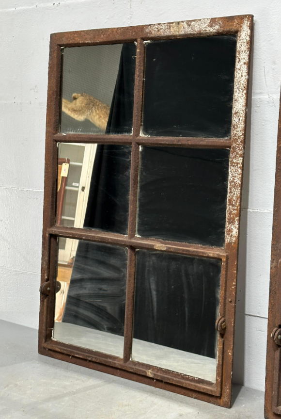 Industrial Metal Window Mirror