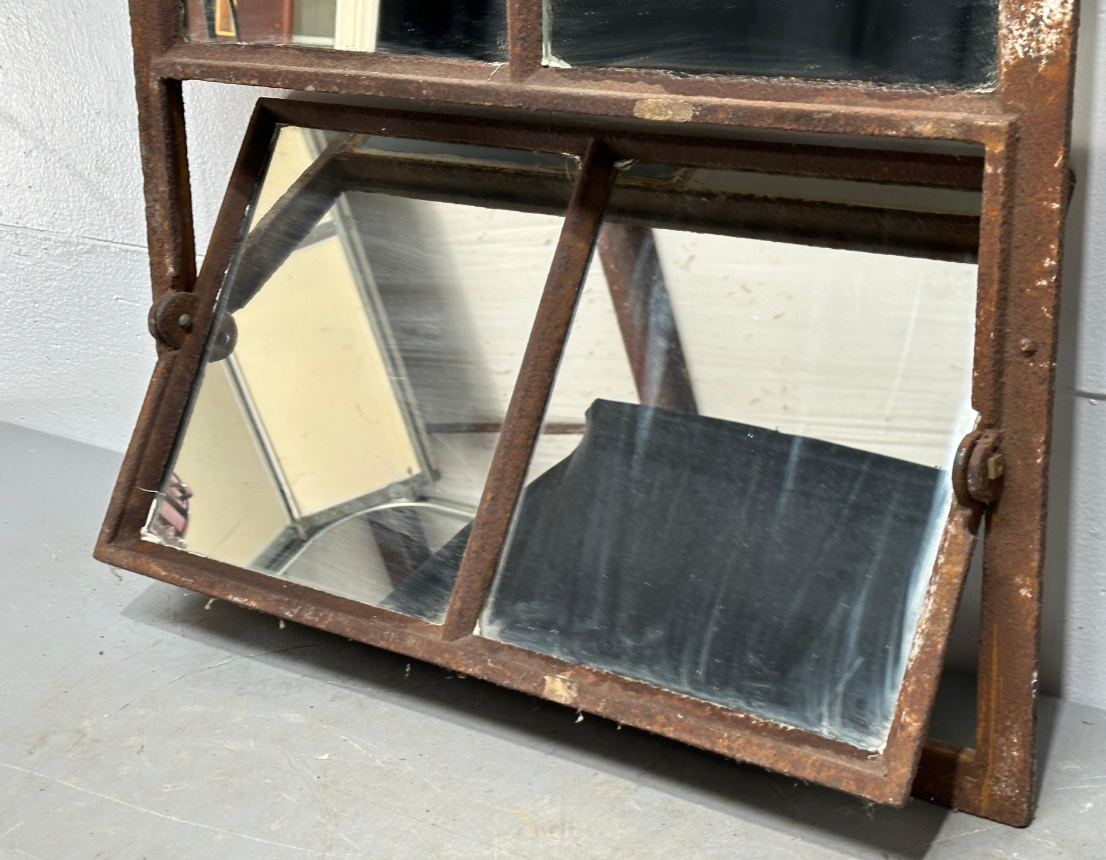 Industrial Metal Window Mirror