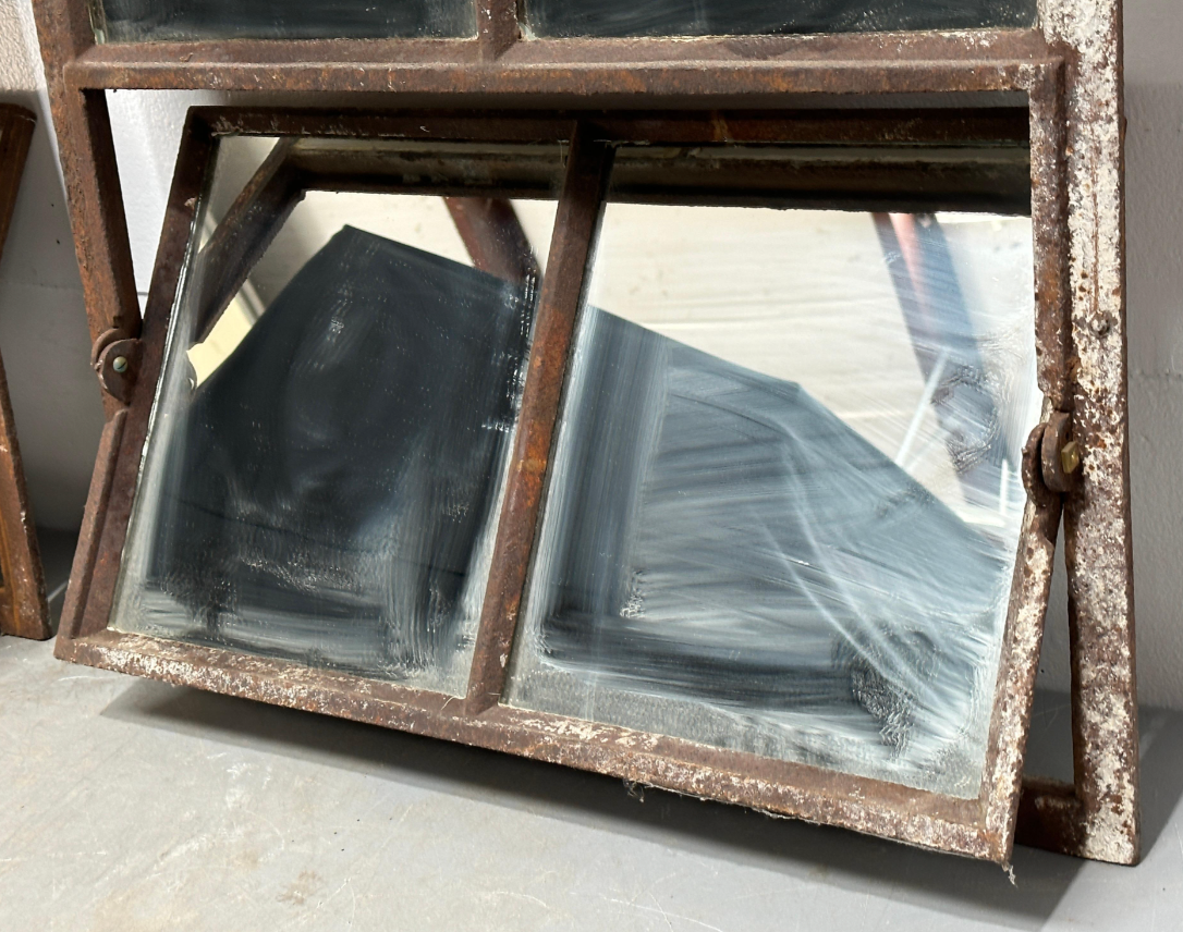 Industrial Metal Window Mirror