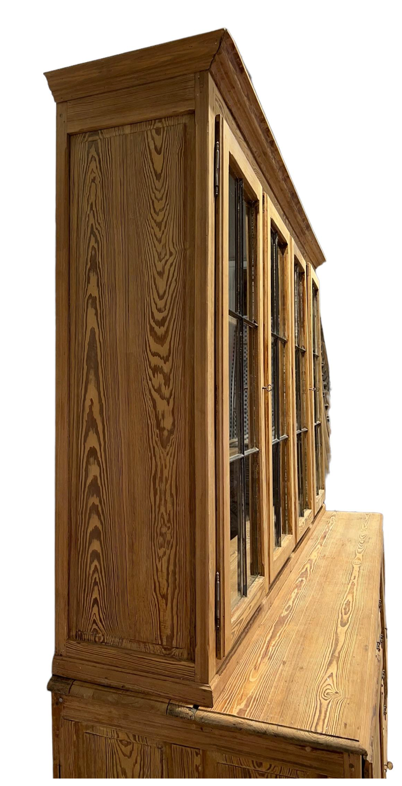 French Bleached Two Piece Store Display Cabinet