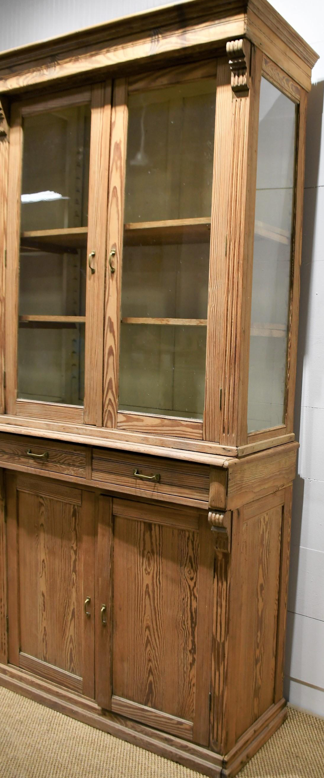 French Two Piece Antique Retail Display Cabinet