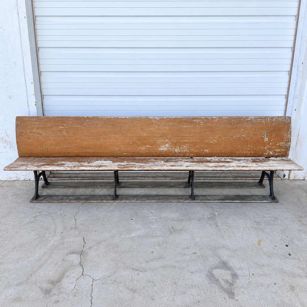 10 Ft Fold-up Bench with Cast Iron Legs