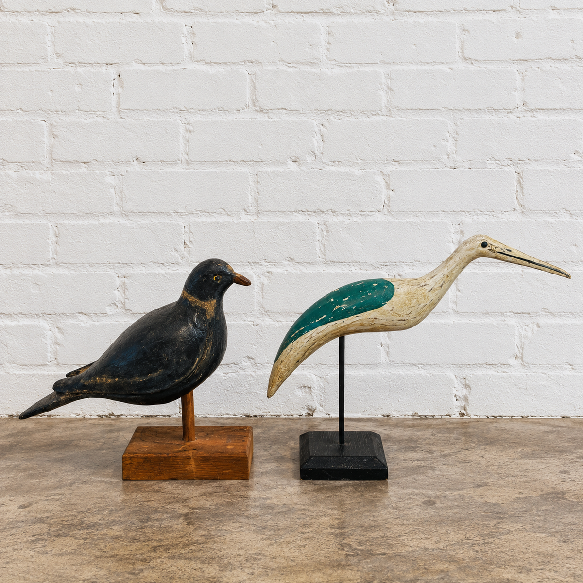 Carved Wooden Folk Art Bird