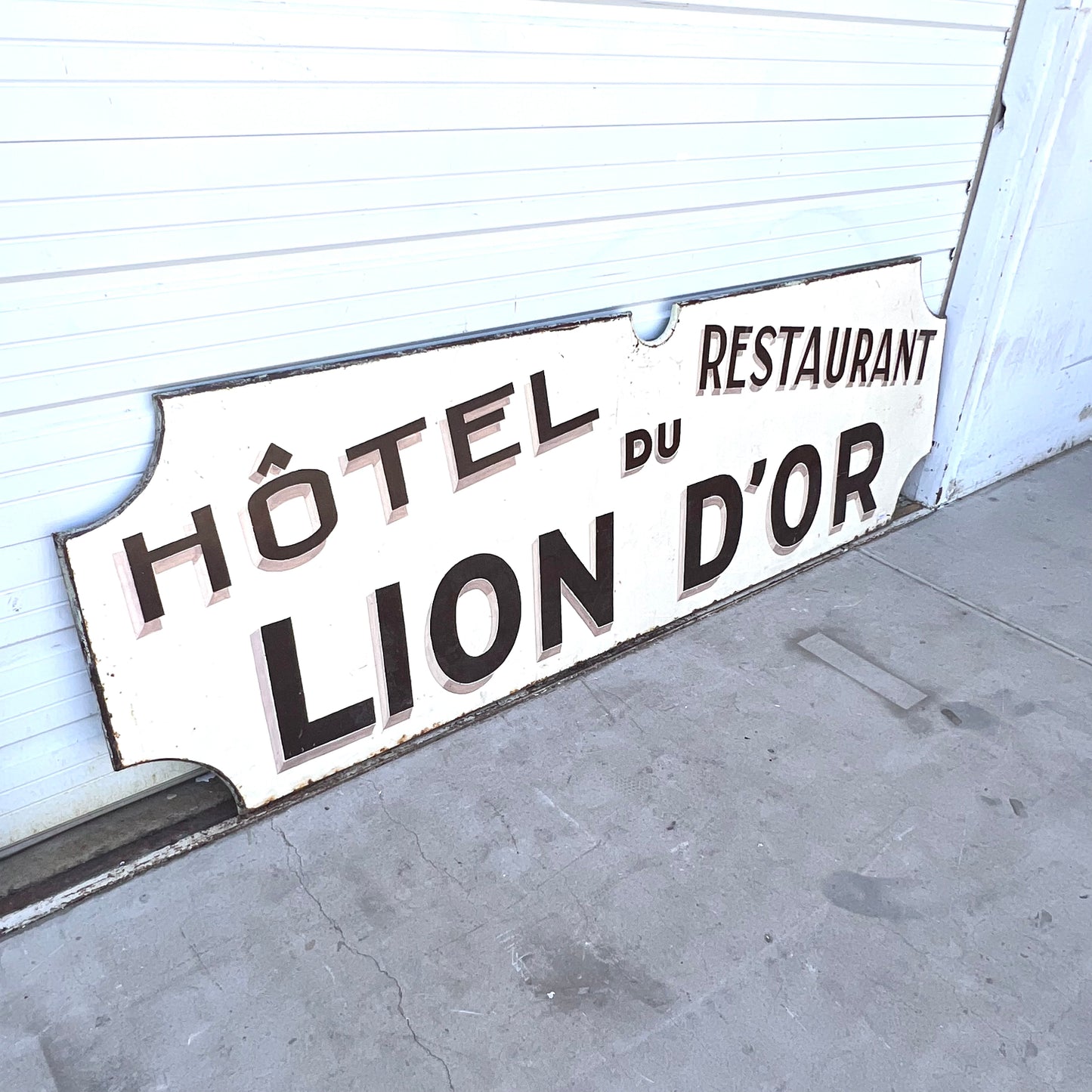 Hotel Restaurant du Lion D'Or Double-Sided Sign