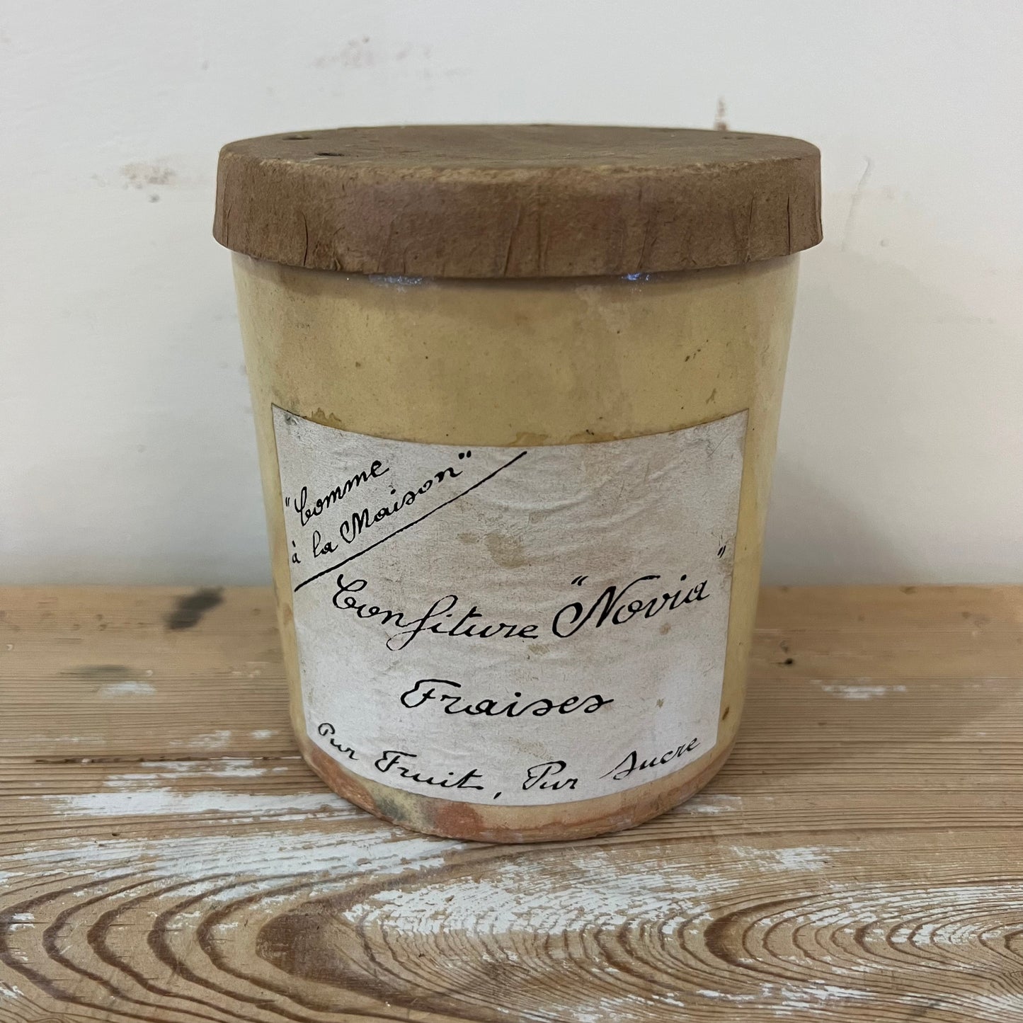 Antique French Jam Jar with Lid
