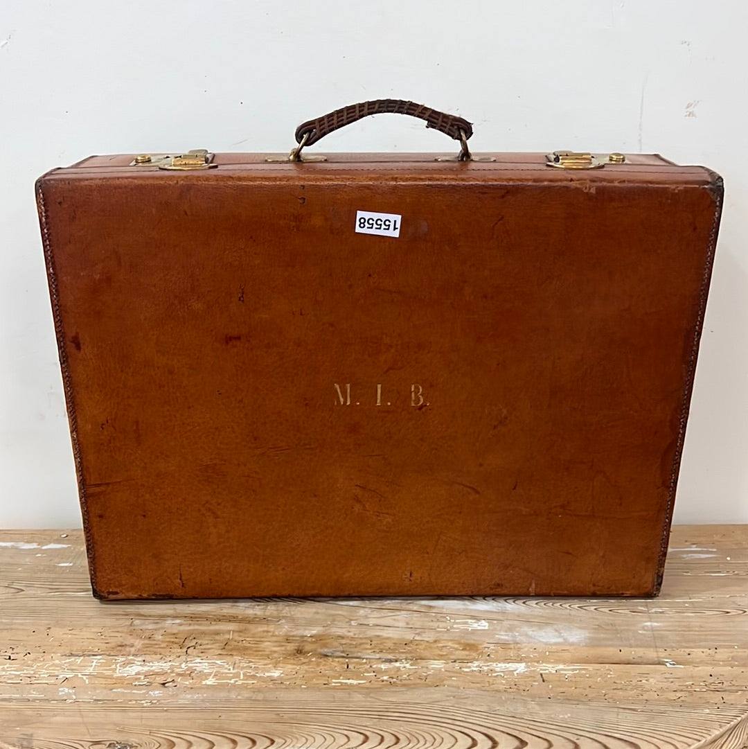 Vintage Leather Suitcase M.L.B