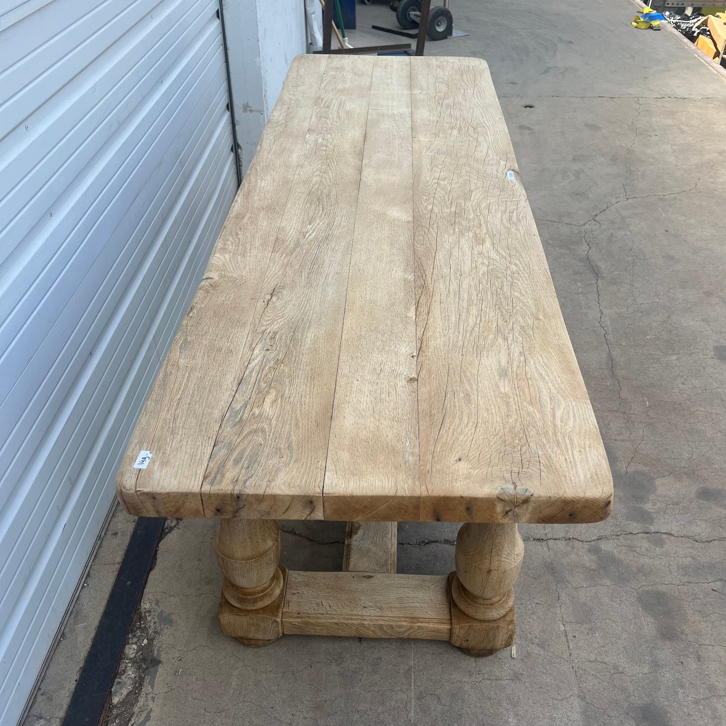 Bleached French Wood Dining Table