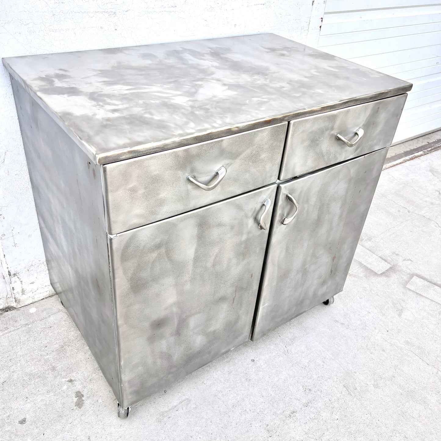 Stripped Industrial Metal Cabinet