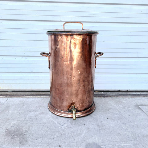 Very Large Copper Receptacle with Spigot