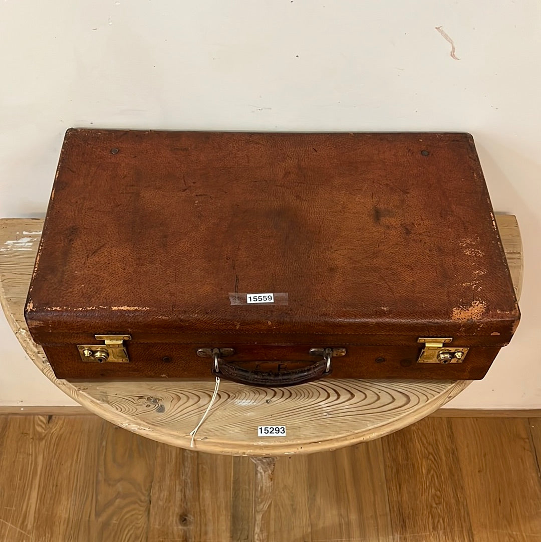 Vintage Leather Suitcase J. A.R. H.