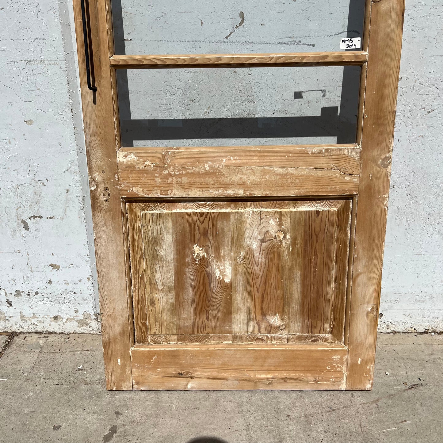 Single 4-Lite Antique Wood Doors