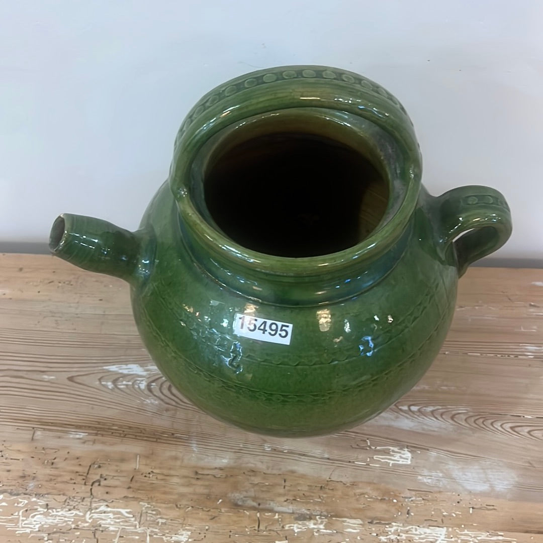 Green French Cruche Pot