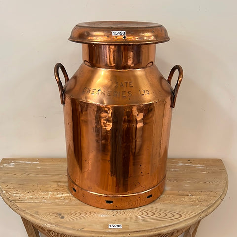 French Copper Creamery Can