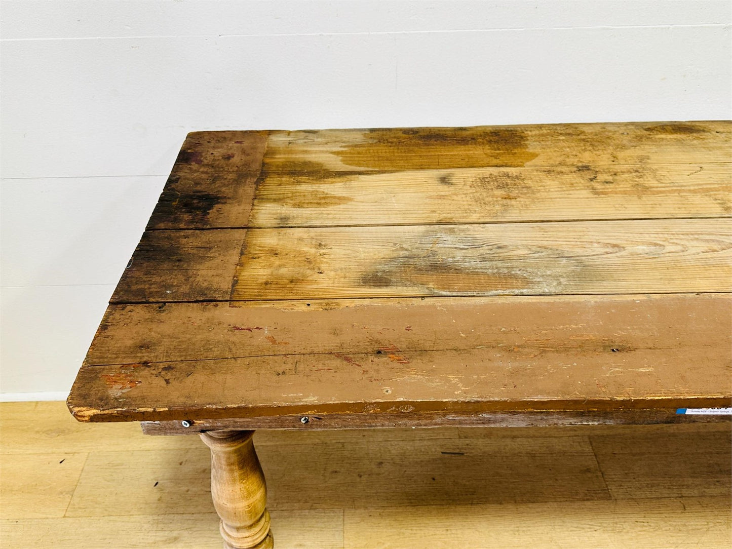 Pine Turned Leg Farm Dining Table