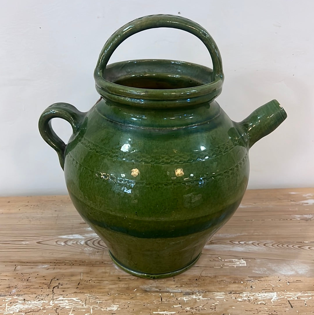 Green French Cruche Pot