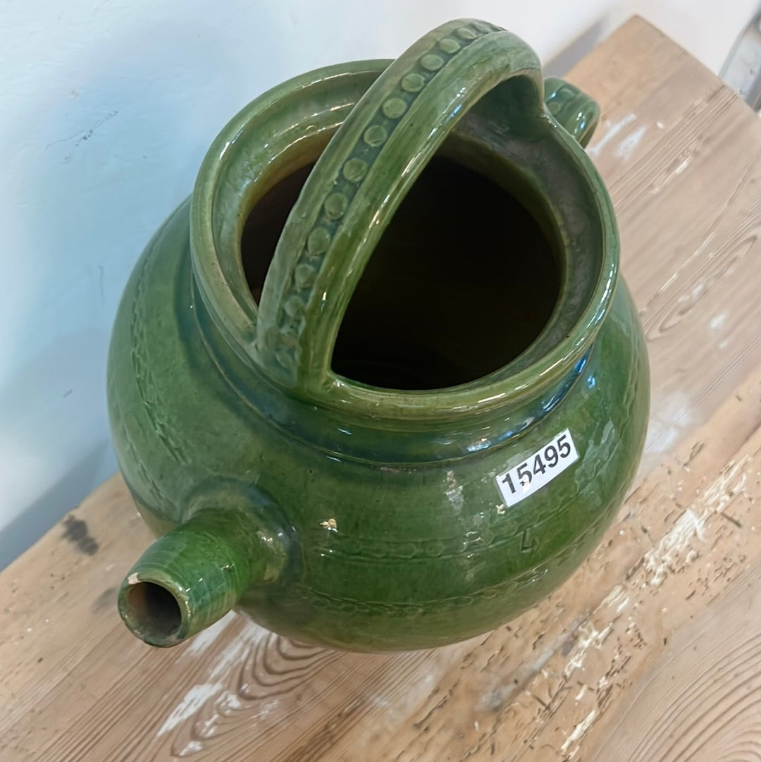 Green French Cruche Pot