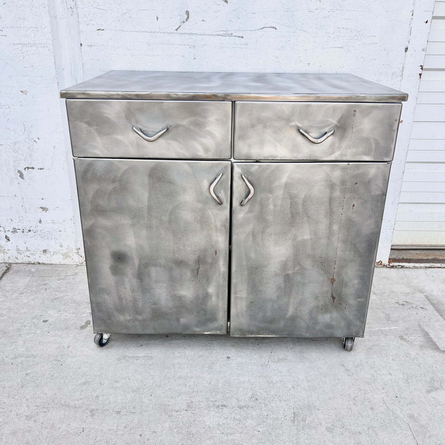 Stripped Industrial Metal Cabinet