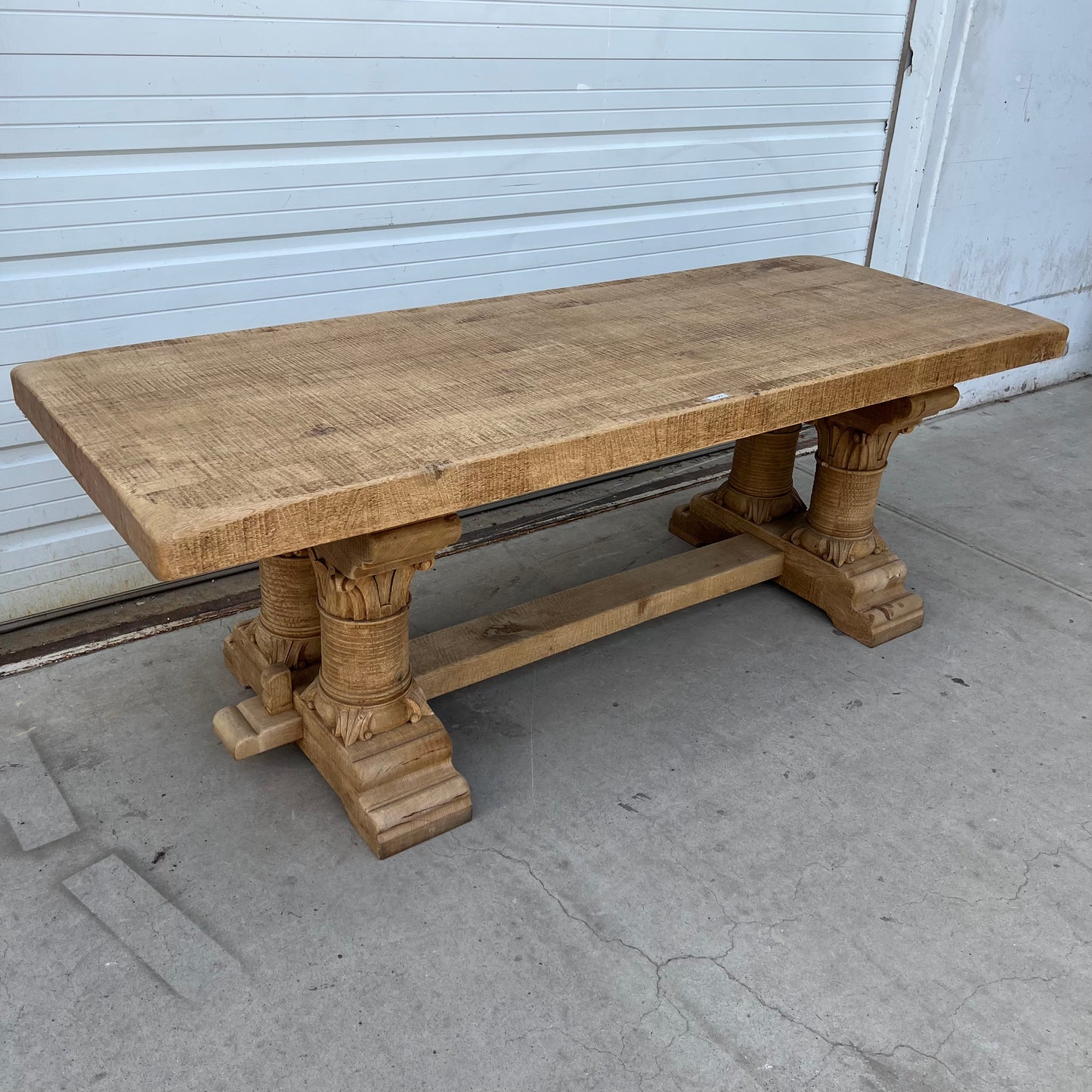 Wood French Dining Table with Corinthian Style Base