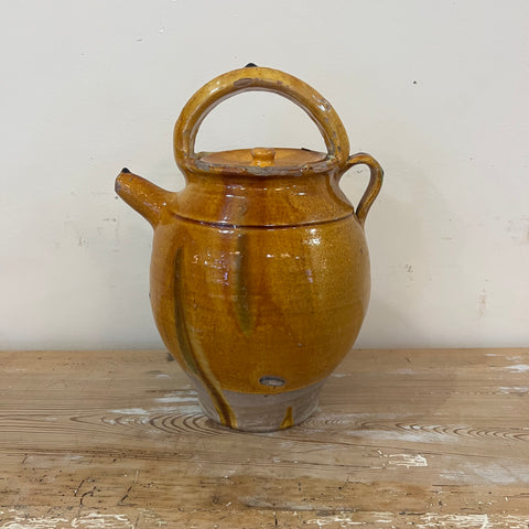 Large Ochre Watering Jug w/Lid