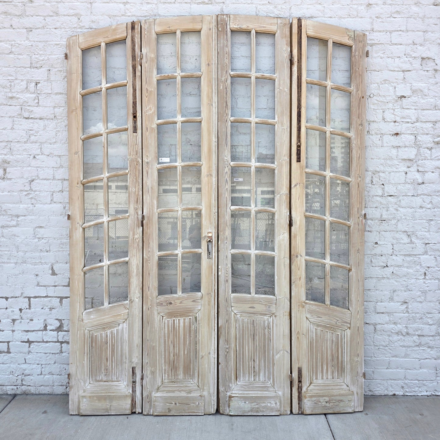 Set of 4 Washed Arched Doors w/48 Lites