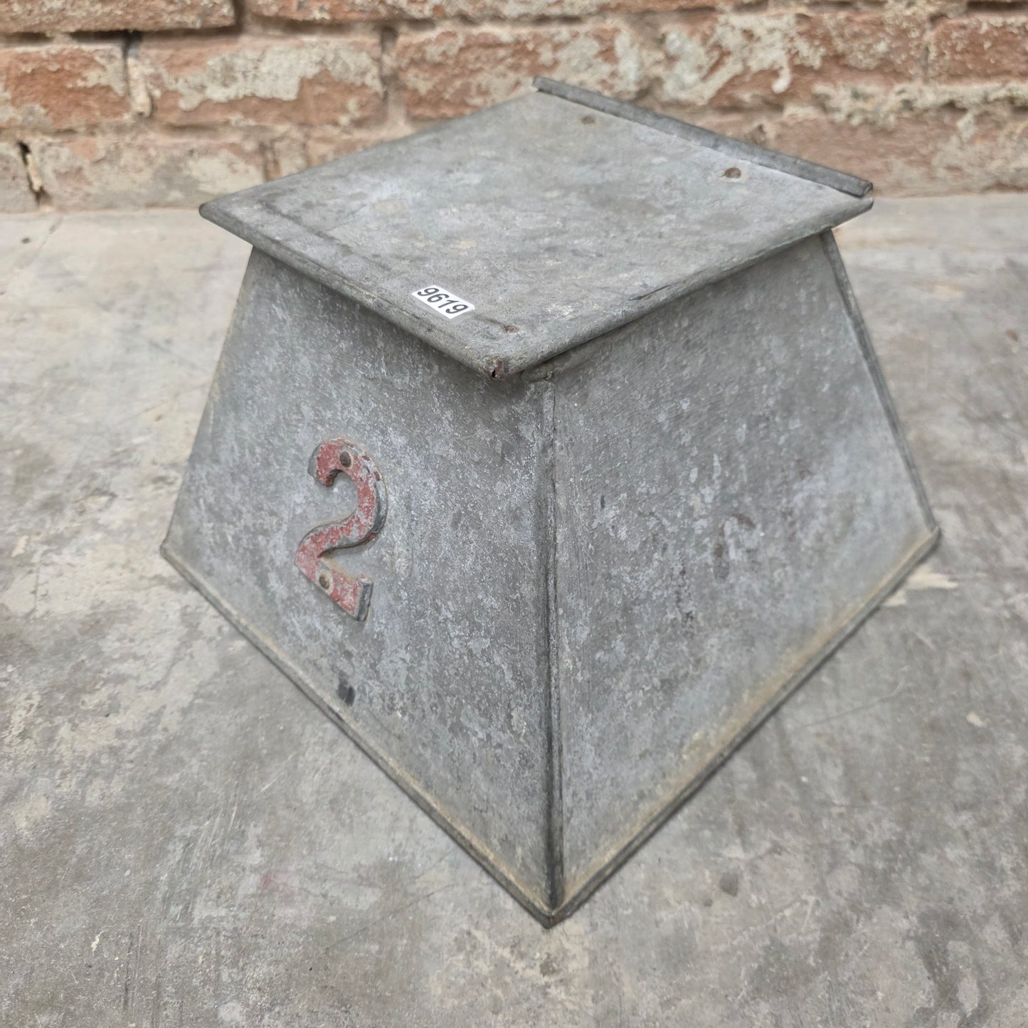 Antique Galvanized Industrial Metal Coal Storage Box/Pudonium.