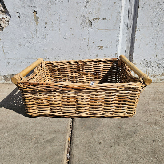 French Wicker Gathering Basket