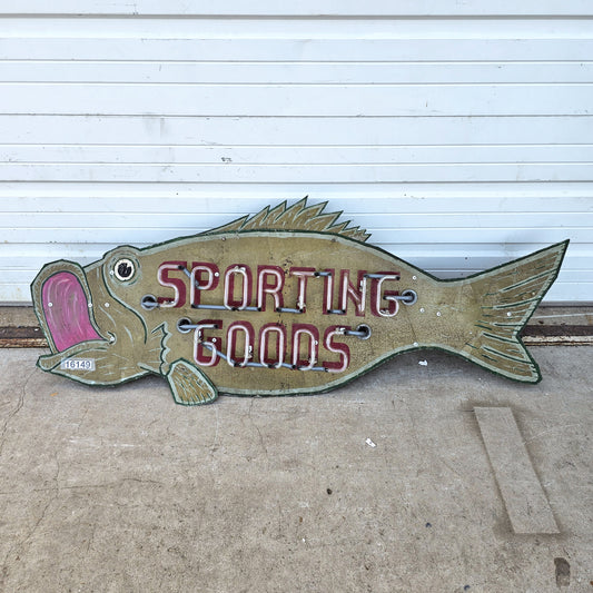 “Sporting Goods” Neon Fish Sign