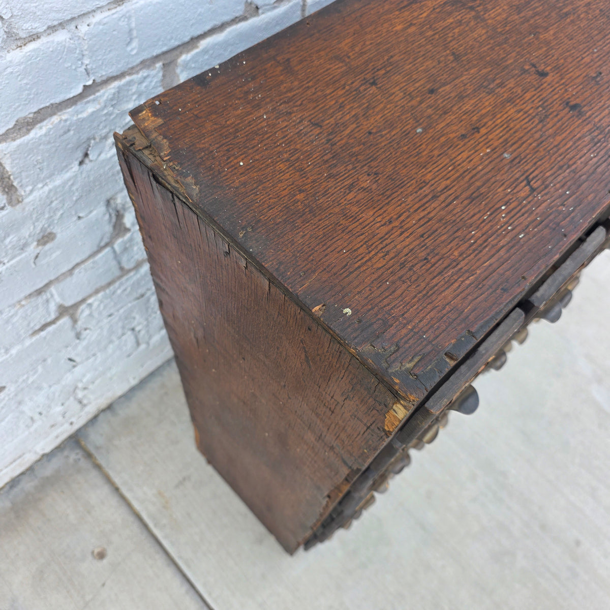 Antique Hobart Brothers 90-Drawer Parts Cabinet