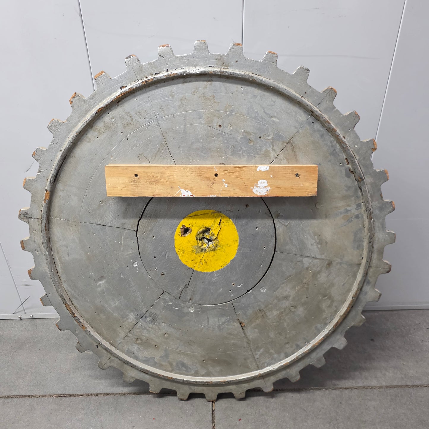 Silver Painted Wooden Industrial Foundry Mold